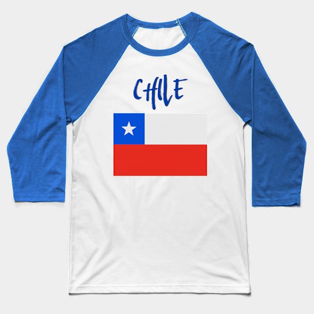 Chile Flag Baseball T-Shirt by NV